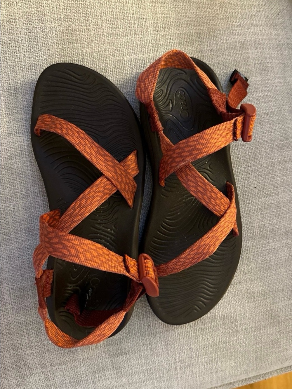CHACO size 9 Orange Strappy Sandals